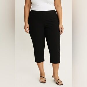 Lane Bryant Women's Black flat front Straight Leg ankle  Pants Sz 18.